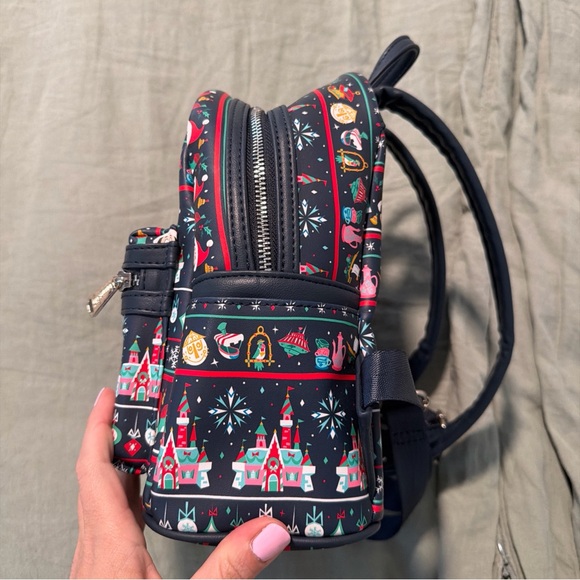 Loungefly Black and Red Disney Castle Mini Backpack - Picture 5 of 7